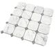 Carrara Bianco Honed 3" Octagon Bardiglio Gray Dot Marble Mosaic