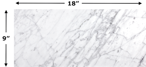 Carrara Bianco Honed 9 x 18 Inch Floor and Wall Marble Tile