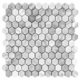 Carrara Bianco Hexagon Polished 1" Marble Mosaic Tile