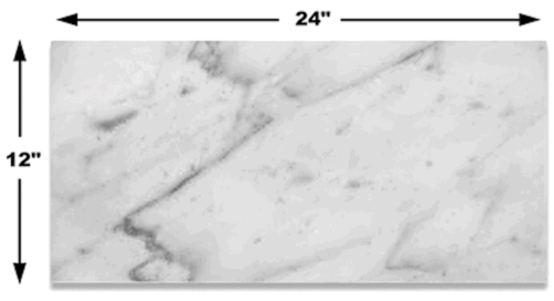 Carrara (Carrera) Bianco Honed 12x24 Floor and Wall Marble Tile