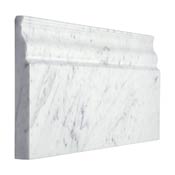 Carrara (Carrera) Bianco Honed 6 x 24" Skirting Baseboard