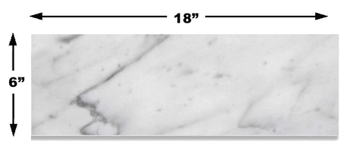 Carrara (Carrera) Bianco Honed 6x18 Floor and Wall Marble Tile