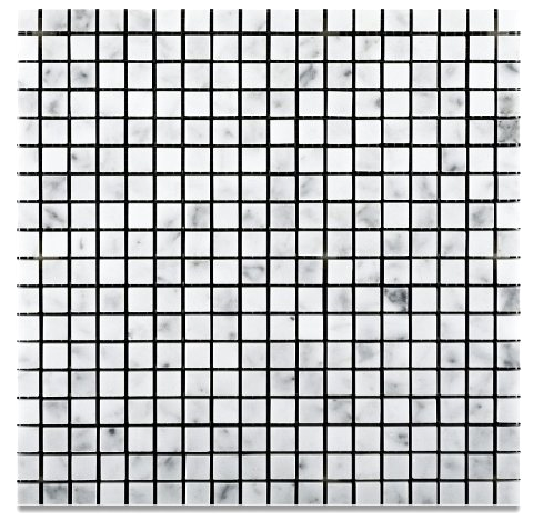 Carrara (Carrera) Bianco Marble 5/8 x 5/8 Polished Mosaic Tile