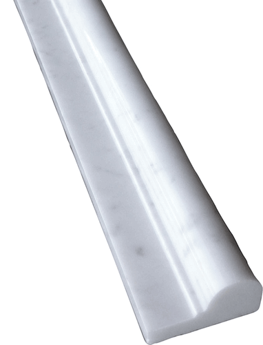 Carrara (Carrera) Bianco Honed 12" Marble Ogee Rail Trim