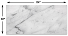 Carrara (Carrera) Bianco Polished 12x24 Floor and Wall Marble Tile