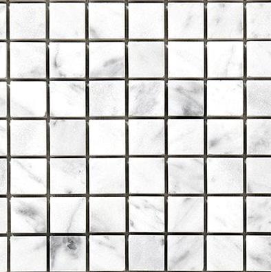 Carrara (carrera) Venato 1x1 Square Honed Marble Mosaic Tile