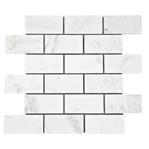 Carrara (Carrera) Venato 2x4" Honed Marble Mosaic Tile