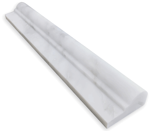 Carrara (Carrera) Venato Honed 12" Marble Ogee Rail Molding