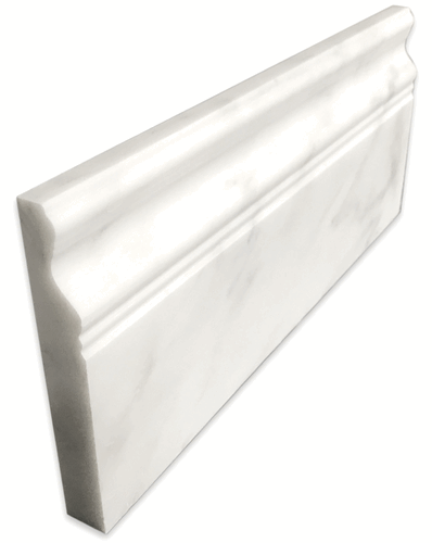 Carrara Venato Marble Honed 5 x 12" Skirting Baseboard Molding