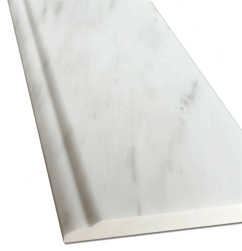 Carrara (Carrera) Venato Honed 5x12" Marble Standard Base
