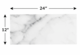 Carrara (Carrera) Venato Marble Honed 12x24" Floor and Wall Tile
