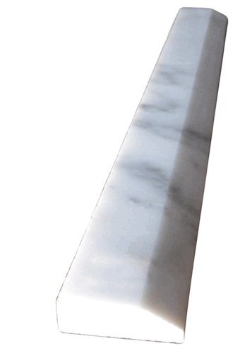 Carrara (Carrera) Venato Marble Bullnose Trim Honed