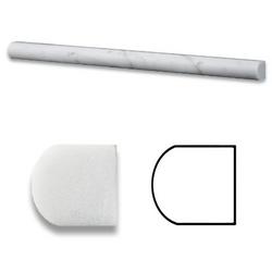 Carrara (Carrera) Venato Marble Pencil 3/4" Round Polished Trim