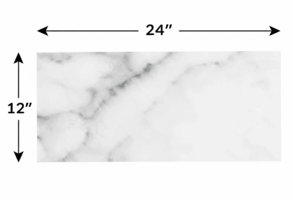 Carrara (Carrera) Venato Marble Polished 12x24" Floor and Wall Tile