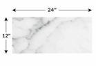 Carrara (Carrera) Venato Marble Polished 12x24" Floor and Wall Tile