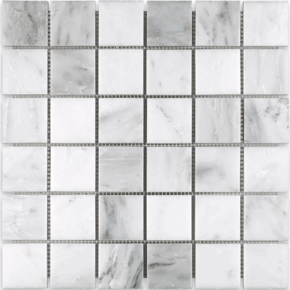 Carrara (Carrera) Venato Square 2 x 2" Honed Mosaic Tile