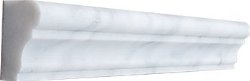 Carrara Pietra Chair Rail Molding 12" Honed Marble Trim