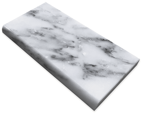 Carrara Pietra Honed 3x6" Marble Tile with a Beveled Edge