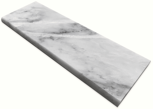 Carrara Pietra Honed 4x12" Marble Tile with a Beveled Edge