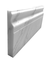 Carrara Pietra Honed 5 x 12" Skirting Baseboard Molding Carrara Pietra Honed 5 x 12" Skirting Baseboard Molding