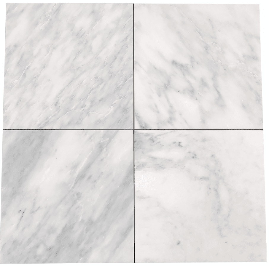 Carrara Pietra Marble Honed 12x12" Subway Floor and Wall Tile