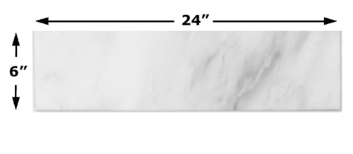 Carrara Pietra Marble Honed 6x24" Subway Floor and Wall Tile