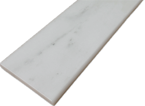 Carrara Venato Honed 4x12" Marble Tile with a Beveled Edge