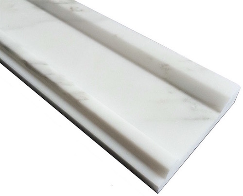 Carrara Venato Polished Plaza Marble Baseboard Trim Molding