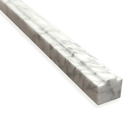 Calacatta Gold Honed Marble Center Lip Square Pencil