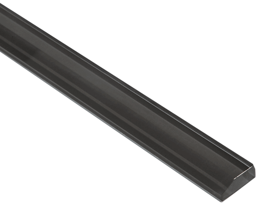 Charcoal Gray Glass 12 Inch Bullnose Trim Liner