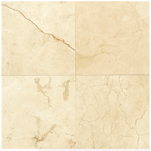 Crema Marfil 12" x 12" Classic Honed Marble Floor & Wall Tile