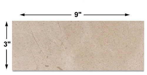 Crema Marfil Honed 3x9" Subway Floor and Wall Marble Tile