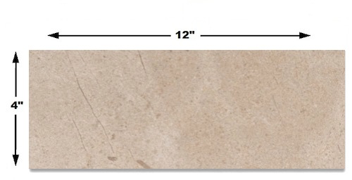 Crema Marfil Honed 4x12" Subway Floor and Wall Marble Tile