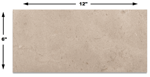 Crema Marfil Honed 6x12" Subway Floor and Wall Marble Tile
