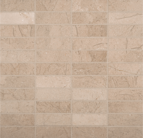 Crema Marfil Marble 1x3 Mosaic Polished Tile