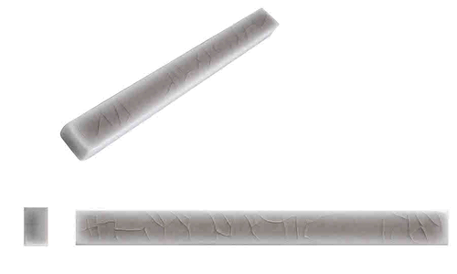 Dove Gray Crackle 6 Inch Square Edge Liner Glazed Trim
