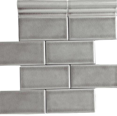 Dove Gray 3 x 6" Handcrafted Glazed Premium Tile