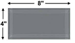 Ocean Gray Glass 4x8 inch Subway Tile (8mm)