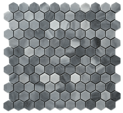 Greystoke 1x1" Hexagon Honeycomb Polished Mosaic Floor Wall Tile