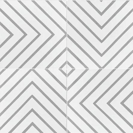 Handmade Cement Maze Labyrinth White Base Gray Line