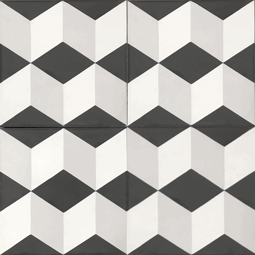 Handmade Cement Tiles Harlequin Cubes