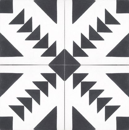 Handmade Cement Tiles Tadla Black White