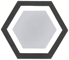 Handmade Encaustic Cement Hexagon Gray Center Tiles