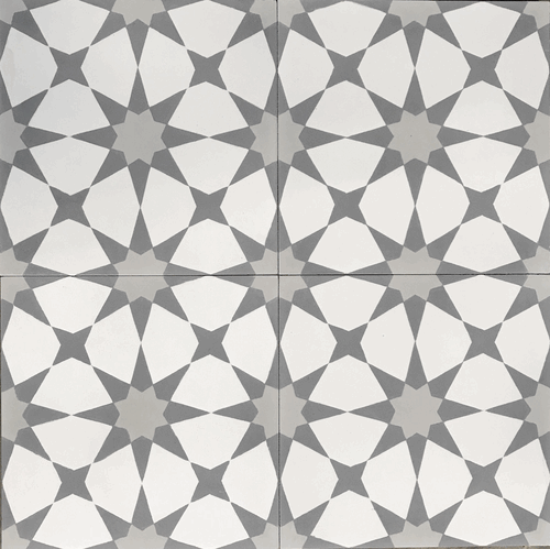 Handmade Encaustic Cement Tiles Medina Gray