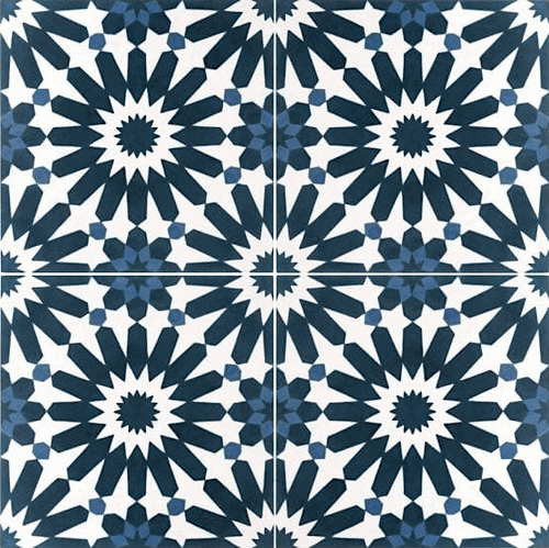 Handmade Cement Tiles Erizo Tangier Blue
