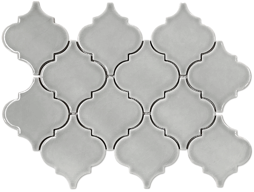 Morning Fog Arabesque Glazed Crackle Mosaic Lantern Tile