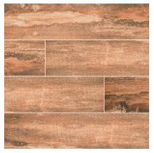 MS Internnational Salvage Red 6 x 40" Wood Look Porcelain Tile