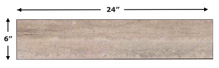 MS International Veneto Gray 6x24 Travertine Porcelain Tile