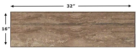 MS International Veneto Noce 16x32 Travertine Porcelain Tile
