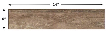 MS International Veneto Noce 6x24 Travertine Porcelain Tile
